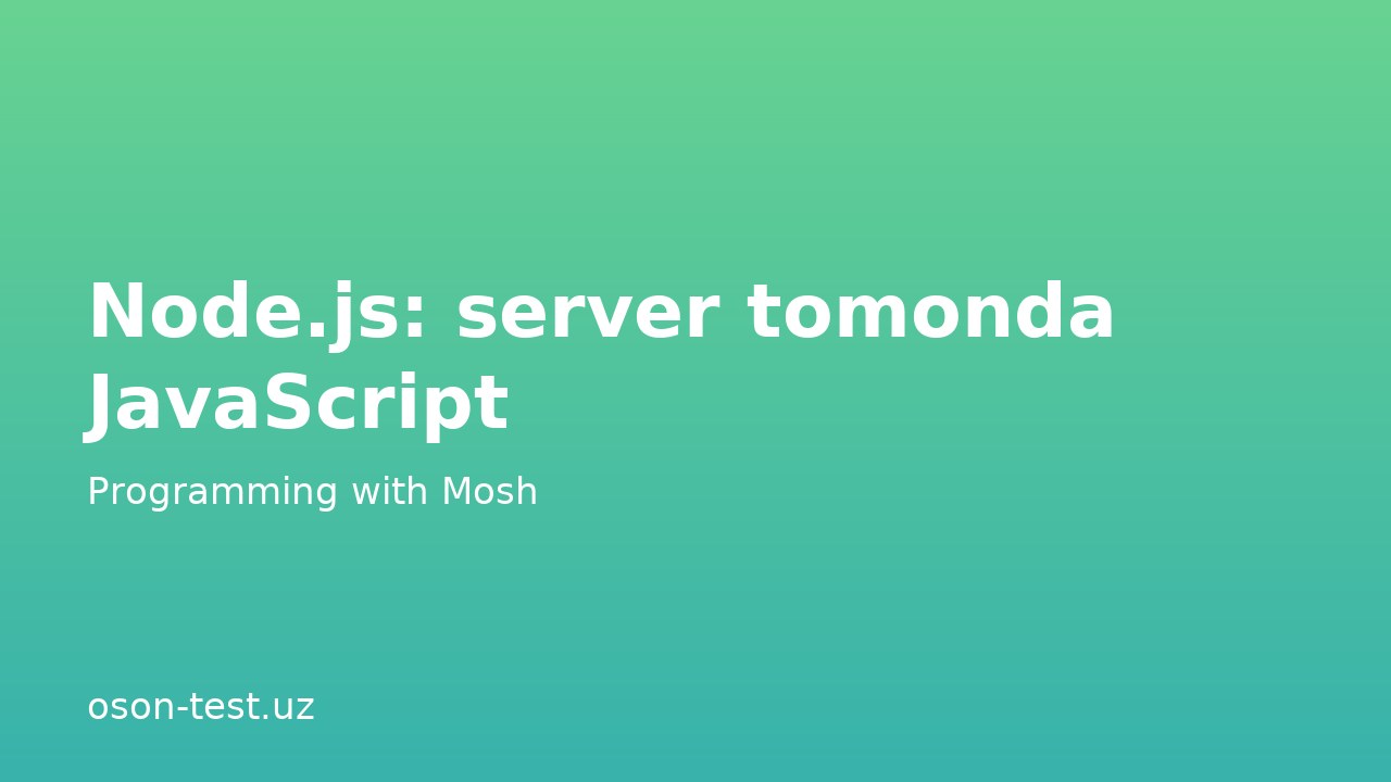 Node.js: server tomonda JavaScript