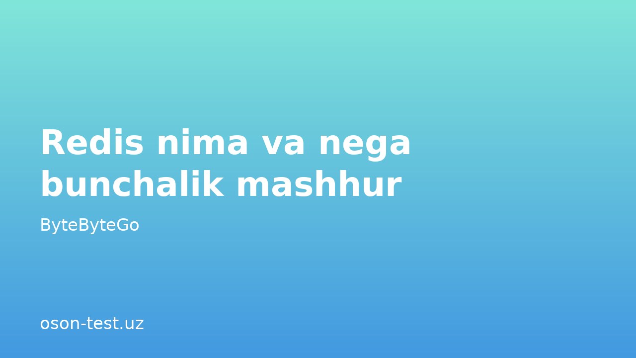 Redis nima va nega bunchalik mashhur